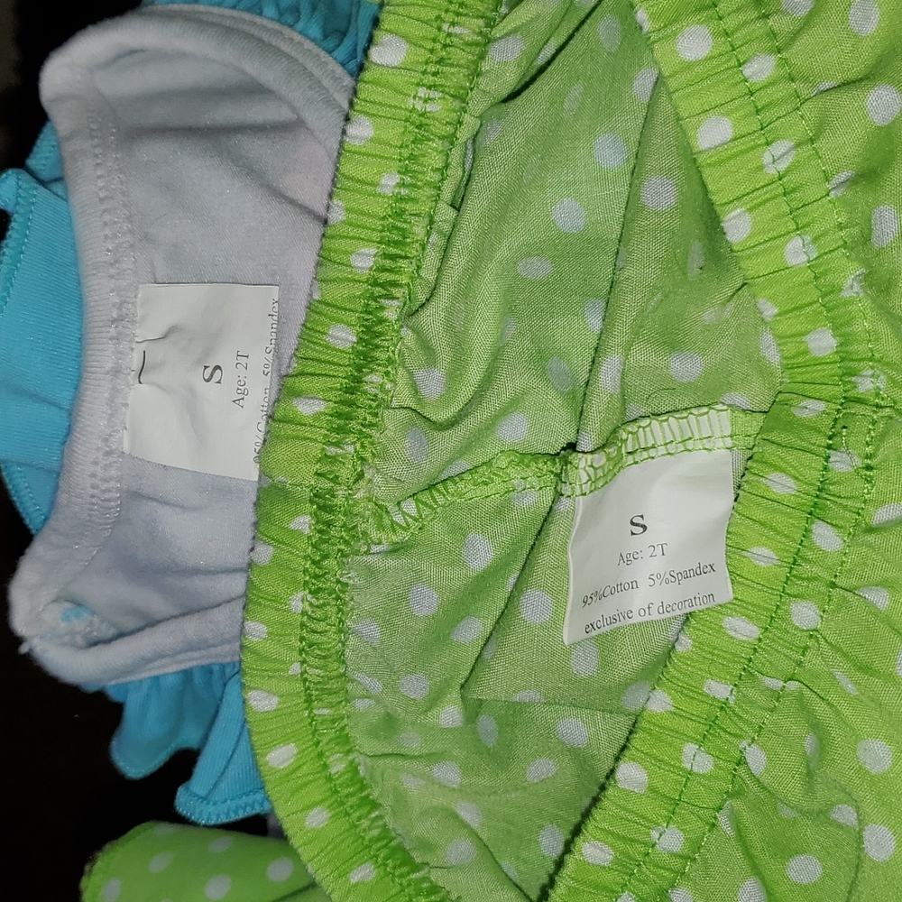 Girl's boutique ruffle matching set outfit 2T-3T - Picture 6 of 6